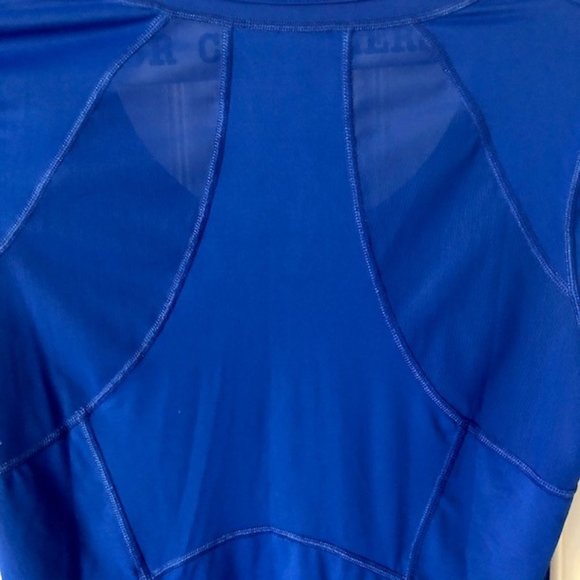 Zella Royal Blue Sunny Run SS Active Tee w/Mesh Back - L - Picture 6 of 9